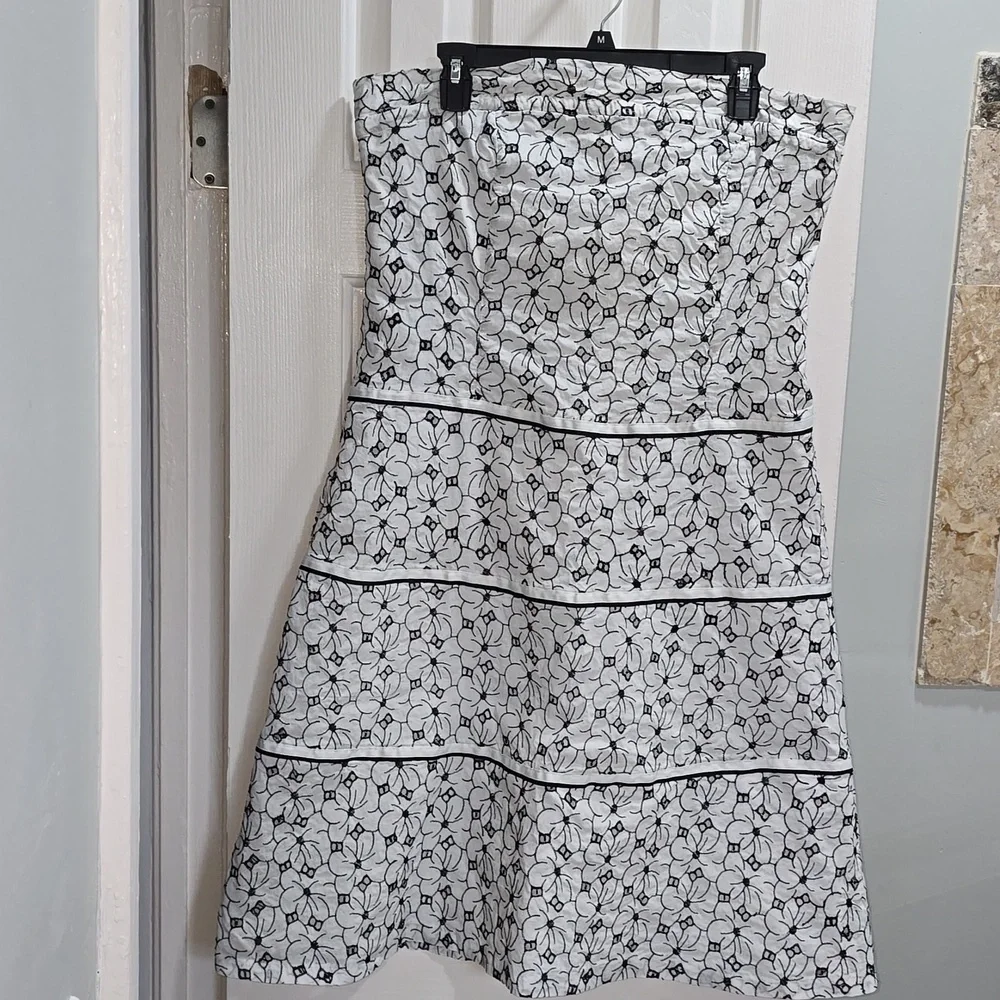 Autograph Black & White Floral Dress Size 14 - Picture 2 of 14